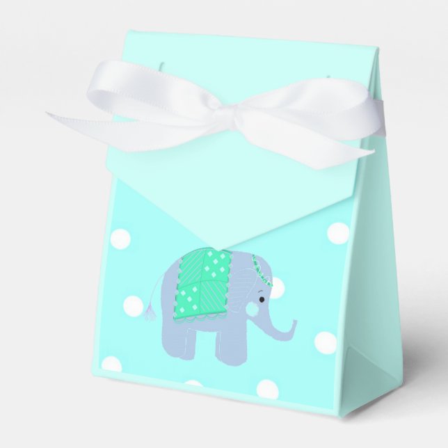 Jungle Elephant with Blanket Favor Boxes (Front Side)