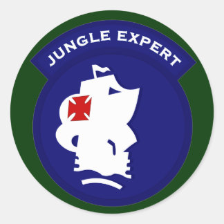 Jungle Expert pocket patch Classic Round Sticker