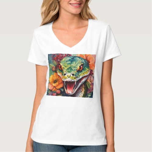 Jungle Explorer Anaconda Adventure Girls Tee T_Shirt