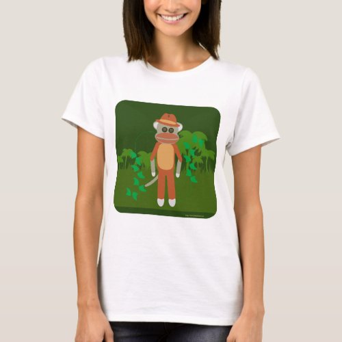 Jungle Explorer Tour Sock Monkey Character T_Shirt