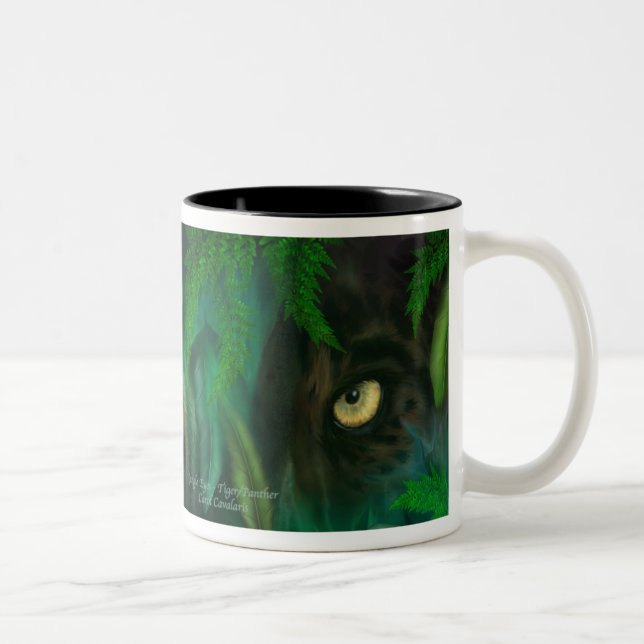 Jungle Eyes - Panther & Tiger Art Mug (Right)