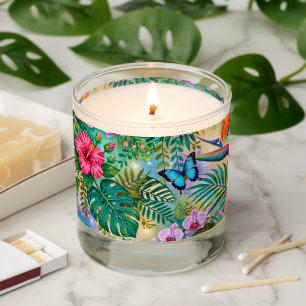 Jungle Fantasy Butterflies Flowers Cheerful Scented Candle