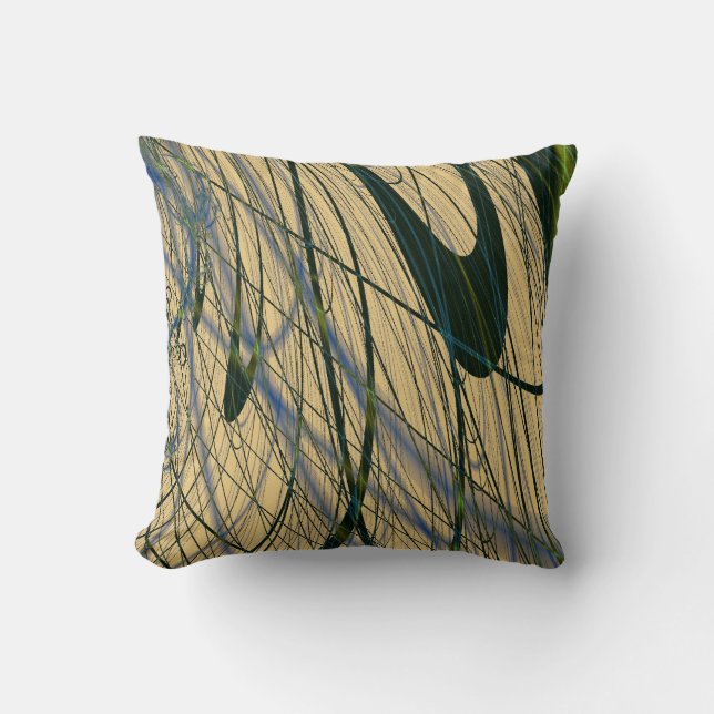 Jungle Fever Fractal Throw Pillow (Front)