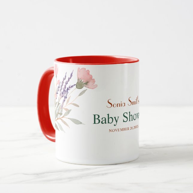 Jungle Floral Baby shower Mug (Front Left)
