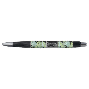 Jungle Floral Pattern   Add Your Name Pen