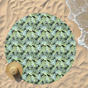 Jungle Floral Pattern Beach Towel