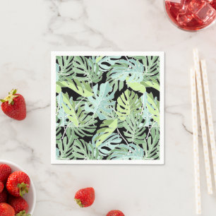Jungle Floral Pattern Napkins