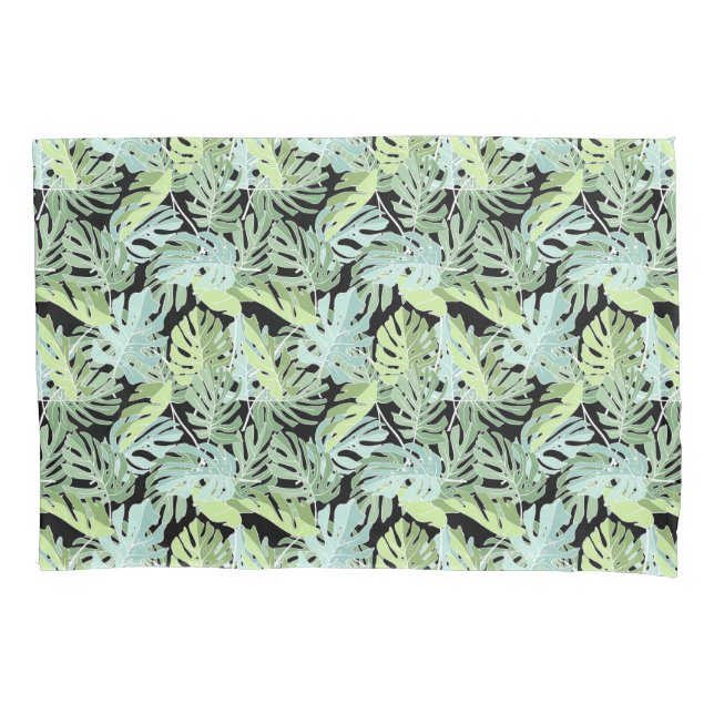 Jungle Floral Pattern Pillowcase (Front-Left)