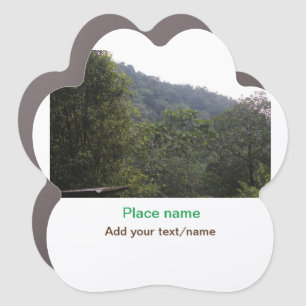 Jungle forest trees moutain travel add place name car magnet