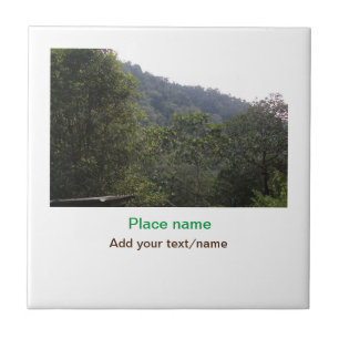 Jungle forest trees moutain travel add place name ceramic tile