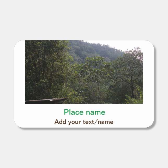 Jungle forest trees moutain travel add place name  matchboxes (Front)