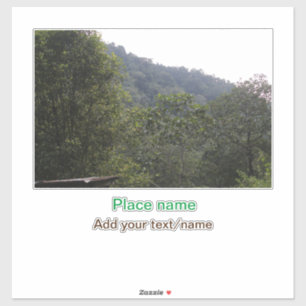 Jungle forest trees moutain travel add place name sticker