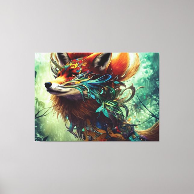 Jungle Fox Canvas Print (Front)