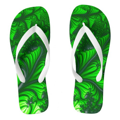 Jungle fractal flip flops