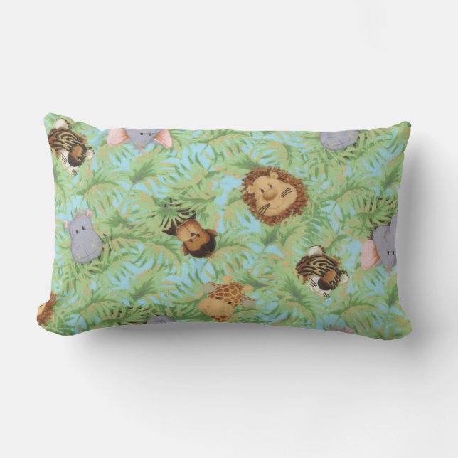 Jungle Friends Lumbar Pillow (Front)