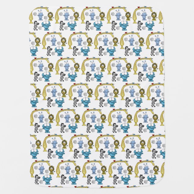 Jungle Friends-Wild About You Receiving Blanket (Front)