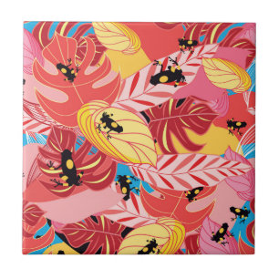 Jungle Frogs Ceramic Tile