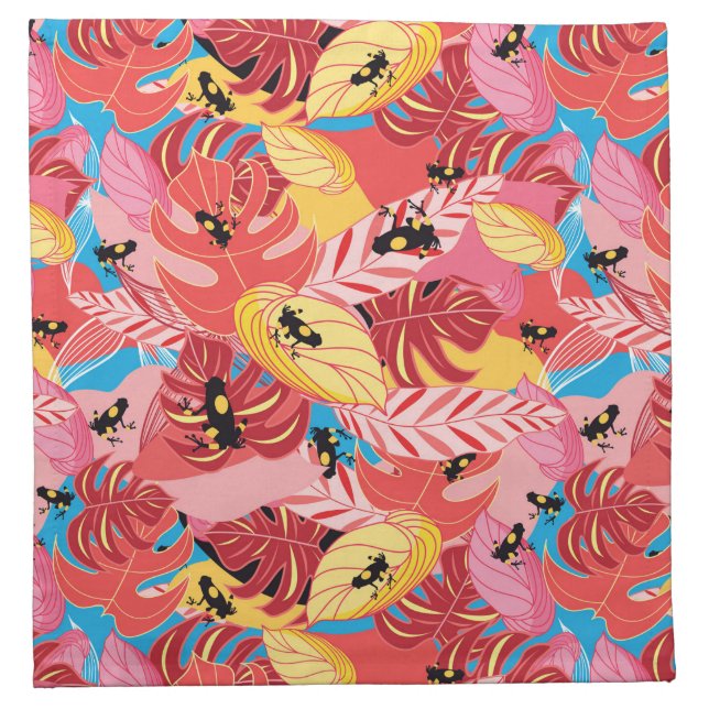 Jungle Frogs Cloth Napkin (Front)