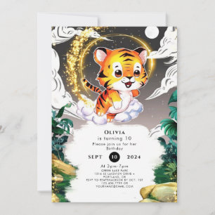 Jungle Fun Tiger Birthday Invitation