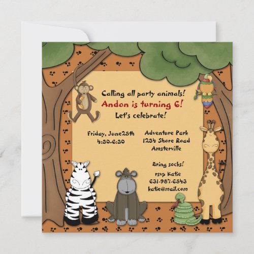 Jungle Gang Invitation