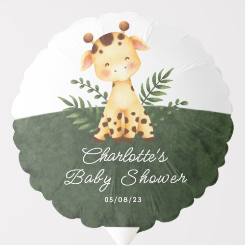 Jungle Giraffe Baby Shower Balloon