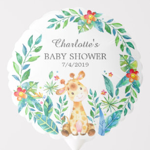 Jungle Giraffe Baby Shower Balloon