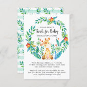 Jungle Giraffe Baby Shower Book for Baby Card (Front/Back)