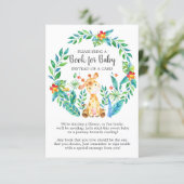 Jungle Giraffe Baby Shower Book for Baby Card (Standing Front)