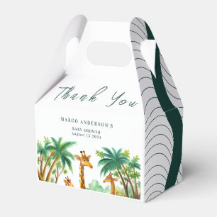 Jungle Giraffe Cute Elegant Hello Baby shower Favor Boxes