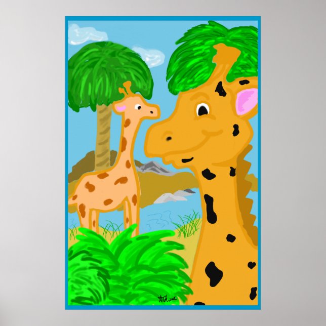 Jungle Giraffe Poster Print (Front)