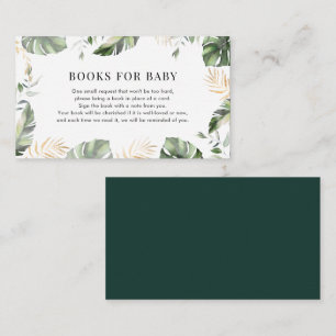 Jungle Girl Baby Shower Books for Baby Enclosure Card