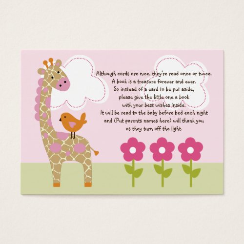 Jungle GirlJungle Jill Giraffe Favor TagCard