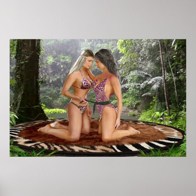 JUNGLE GIRLS FACE OFF POSTER (Front)