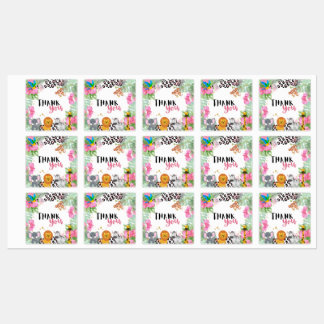Jungle Girls Thank You Labels
