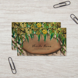 JUNGLE Gold Glam Animal Print Elegant Chic Business Card