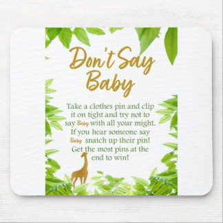 Jungle Gold Theme Don’t Say Baby Mouse Pad