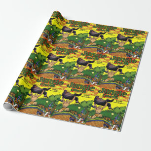 Jungle Gorilla's Lair Vintage Comics Decoupage Wrapping Paper
