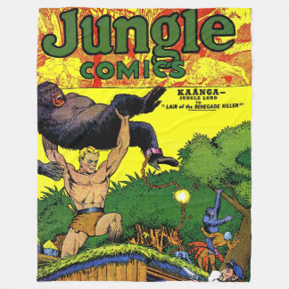 Jungle Gorilla's Lair Vintage Comics Fleece Blanket