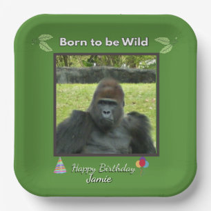 Jungle Green Gorilla Celebration Paper Plates