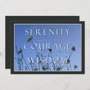Jungle Green Serenity Prayer Motivational Card