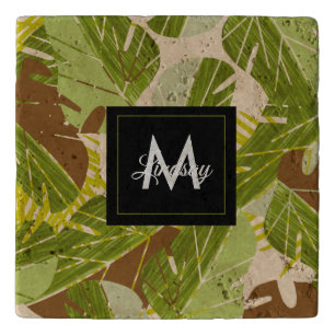 Jungle Greenery Safari Leaf Tropical Hand Drawn Trivet