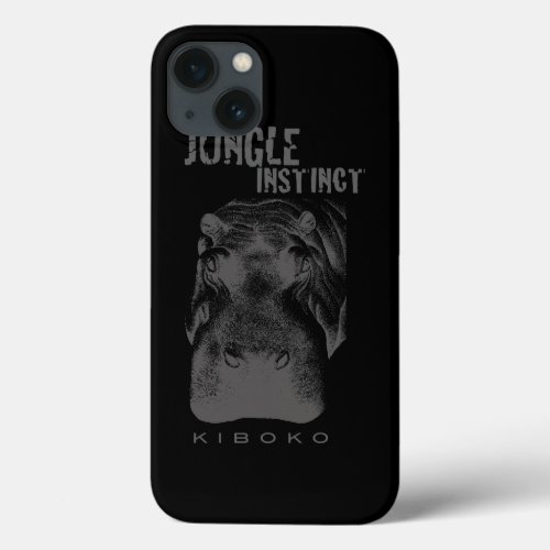 Jungle Instinct_Kiboko_hippo stipple iPhone 13 Case