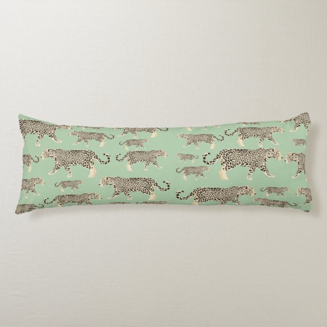Jungle Jaguar Animal Pattern   Body Pillow (Front)