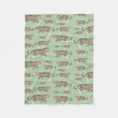 Jungle Jaguar Animal Pattern  Fleece Blanket