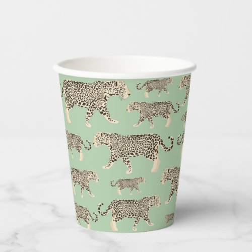 Jungle Jaguar Animal Pattern Paper Cups