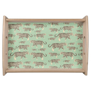 Jungle Jaguar Animal Pattern Serving Tray
