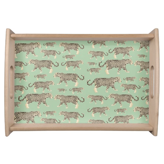 Jungle Jaguar Animal Pattern  Serving Tray (Front)