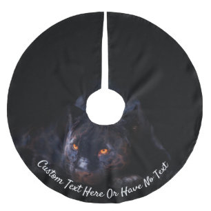 Jungle Jaguar Leopard Black Cat Panther  Brushed P Brushed Polyester Tree Skirt