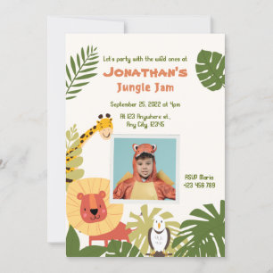 Jungle Jam Birthday Party Invitation