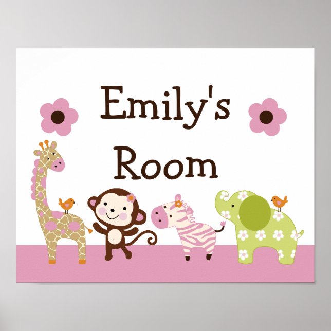 Jungle Jill Animals Poster/Print Wall Art (Front)